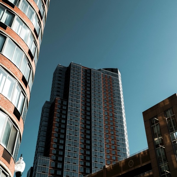 Social housing flats undergoing retrofit