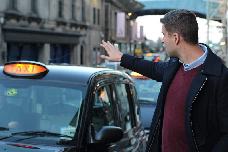 Smart sensors monitoring a taxi rank queue